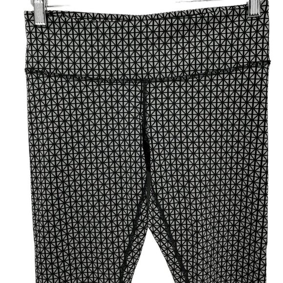 Lululemon Wunder Under Full On Luon Black Leggings Size 6 Tri Geo Silver Spoon - Picture 2 of 10